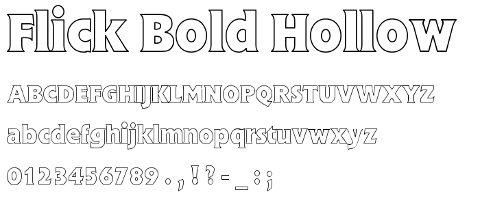 Flick Bold Hollow font